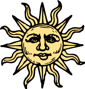 woodcut sun